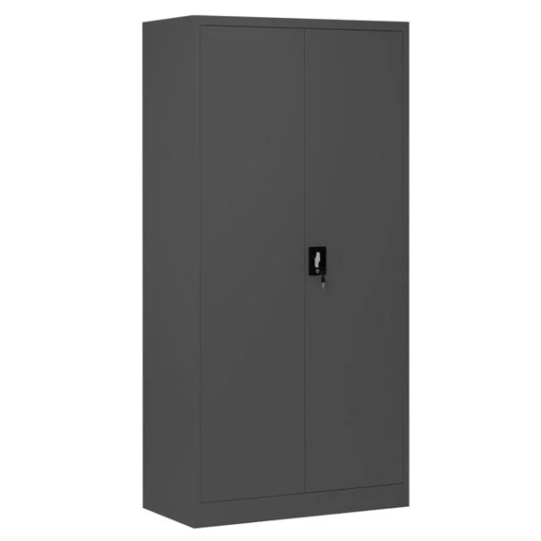 Jan Nowak wardrobe with shelves DAWID DARK GRAY