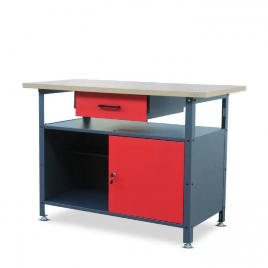 Jan Nowak desk with cabinet and drawer ERIC RED