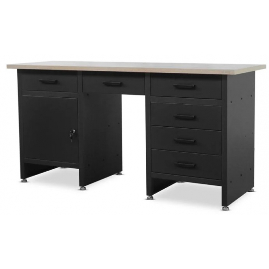 Jan Nowak desk with cabinet and drawers FRANK BLACK