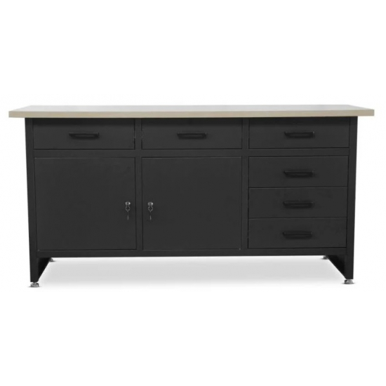 Jan Nowak desk with drawers and cabinets HENRY BLACK