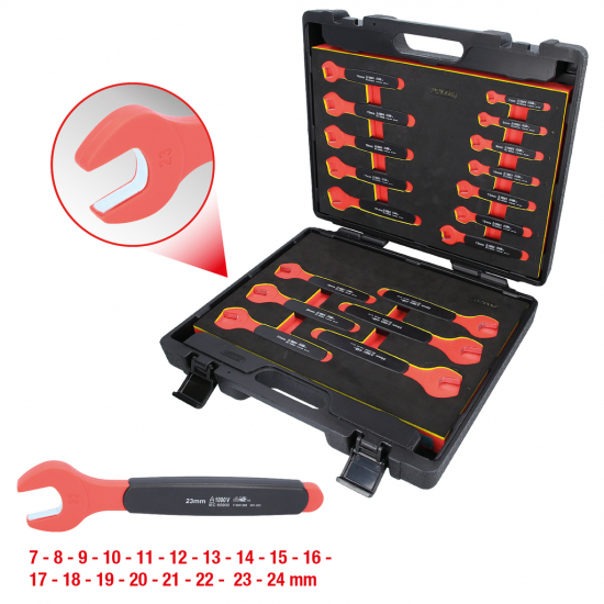 Wrenches with protective insulation set KS Tools, 18 pcs.