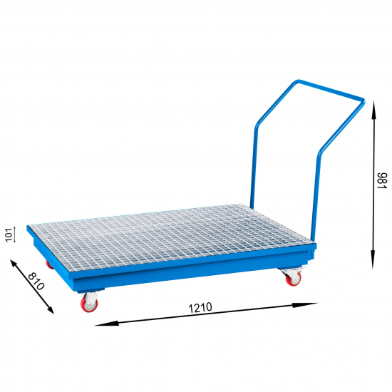 Mobile Liquid collection tray Marwis 1200X800 H200 Mobile