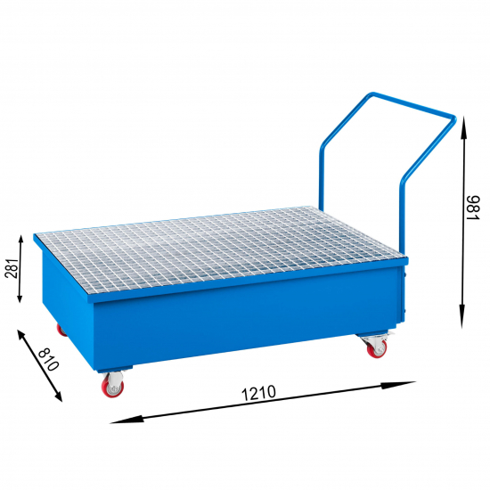 Mobile Liquid collection tray Marwis 1200X800 H400 Mobile