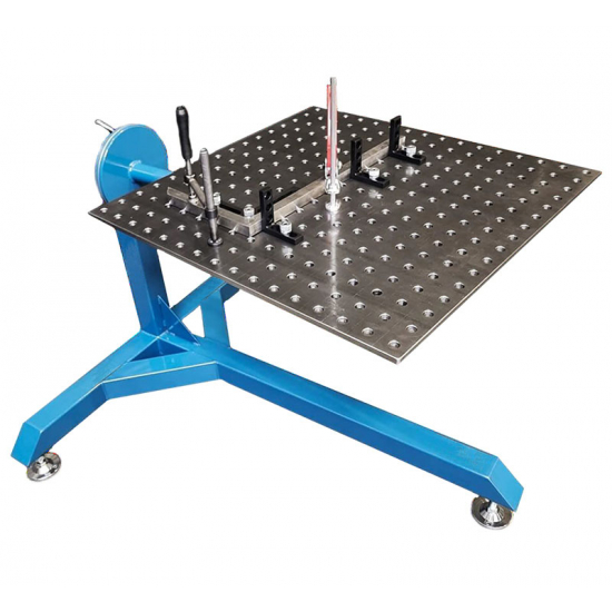 Adjustable position welding table