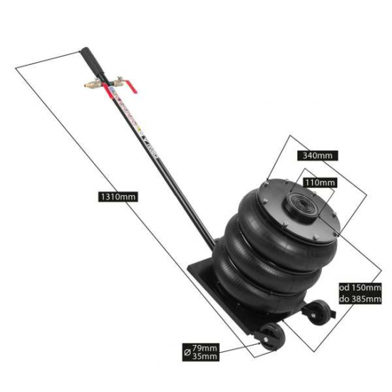 Pneumatic jack 4.5 tons