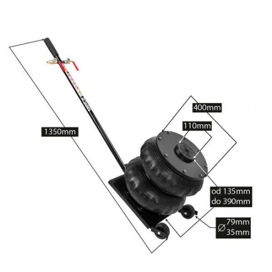 Pneumatic jack 8 tons