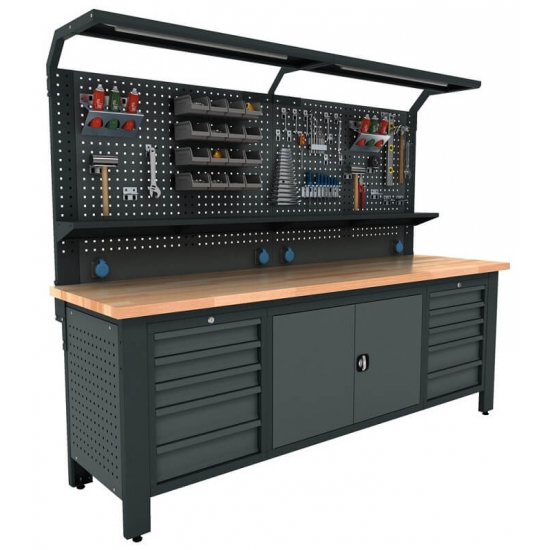 Workbench with perforated wall Valkenpower ver. 2