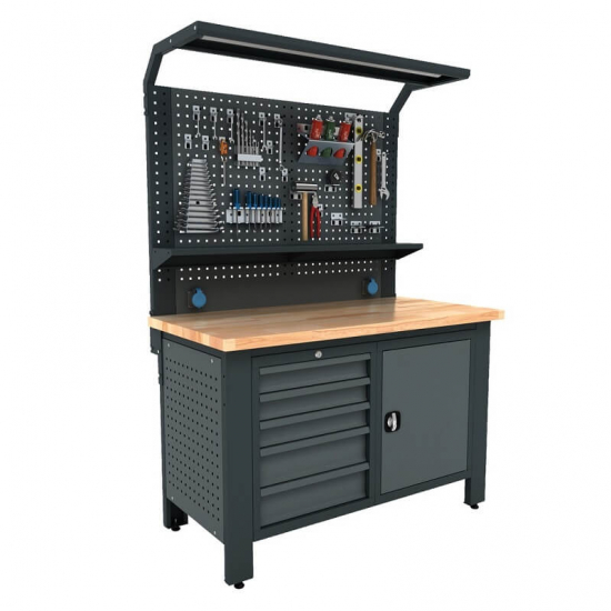 Workbench with perforated wall Valkenpower