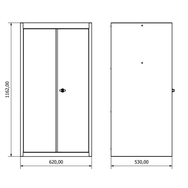 Hanging two-door wardrobe Valkenpower
