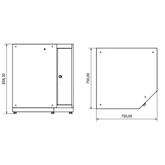 Corner base cabinet Valkenpower