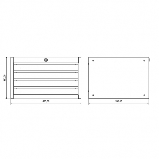 Small workshop cabinet with four drawers Valkenpower