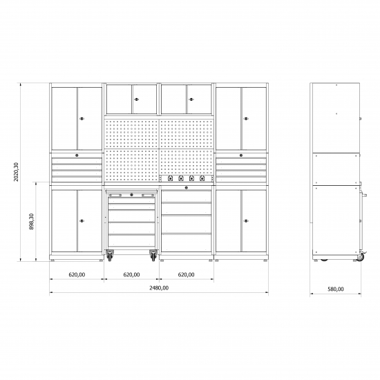 Modular workshop workplace Valkenpower ser. F