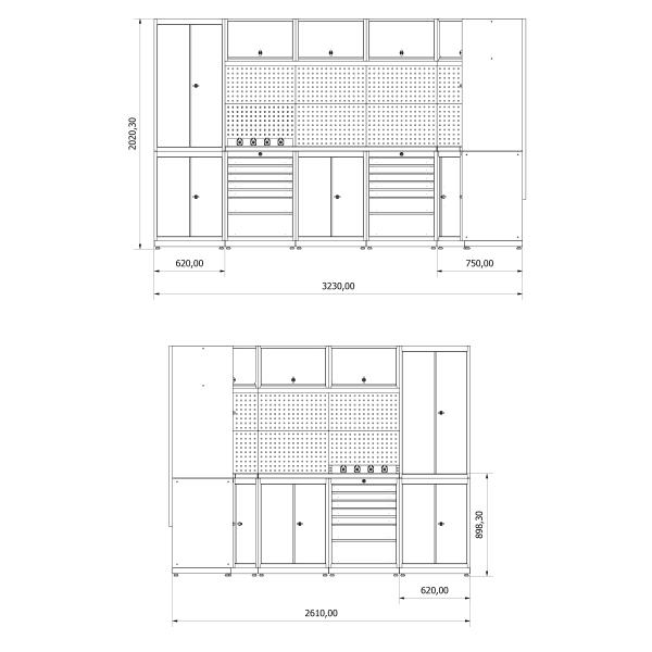 Modulinis darbastalio komplektas Valkenpower ser. J