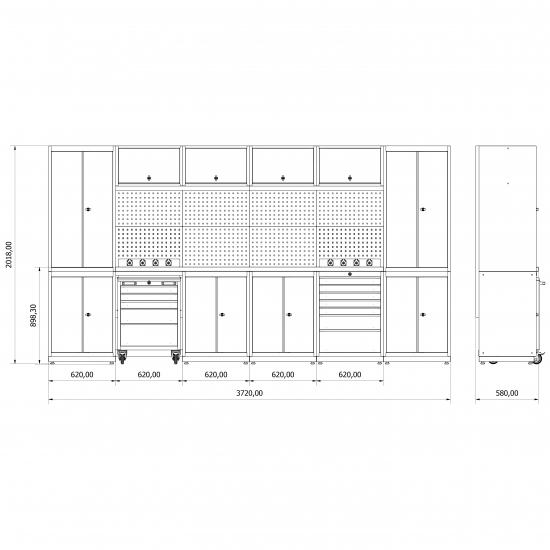 Modular workshop workplace Valkenpower ser. G