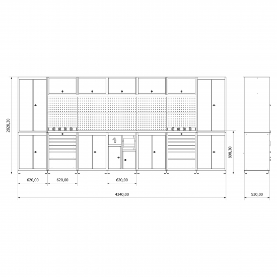 Modular workshop workplace Valkenpower ser. I