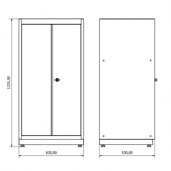 Wardrobe with two doors Valkenpower