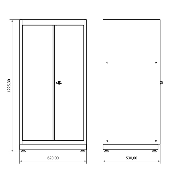 Wardrobe with two doors Valkenpower