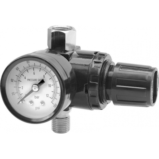 Air flow regulator with manometer