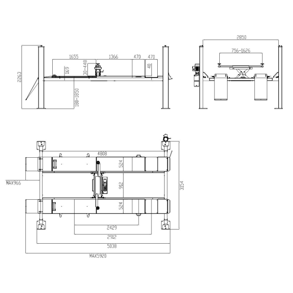 Четырехстоечный подъемник Weber Autolift 4.2