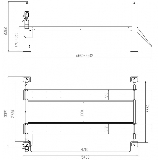 Four-post lift Weber Autolift 6.4